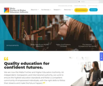 Mfhea.mt(Malta Further & Higher Education Authority) Screenshot