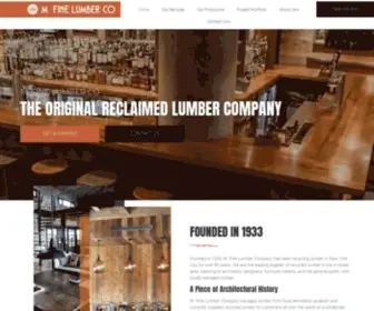 Mfinelumber.com(The Original Reclaimed Lumber Company) Screenshot