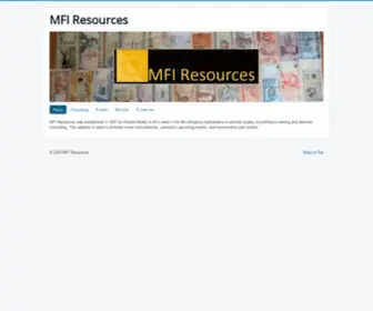 Mfiresources.org(MFI Resources) Screenshot