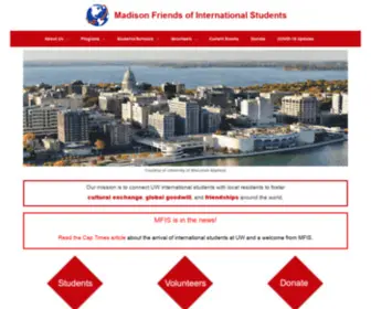 Mfismadison.com(Madison Friends of International Students) Screenshot