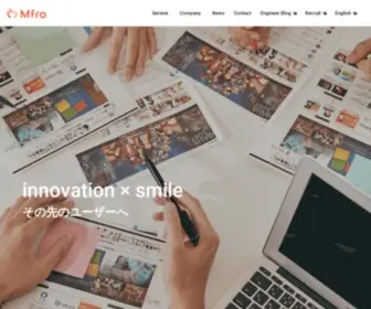 Mfro.net(「innovation × smile」) Screenshot