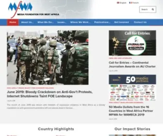 Mfwa.org(Media Foundation For West Africa) Screenshot