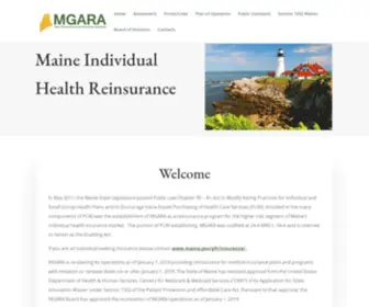 Mgara.org(Maine Guaranteed Access Reinsurance Association) Screenshot