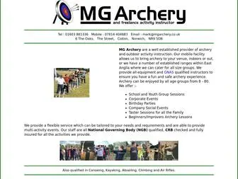 Mgarchery.co.uk(MG Archery) Screenshot