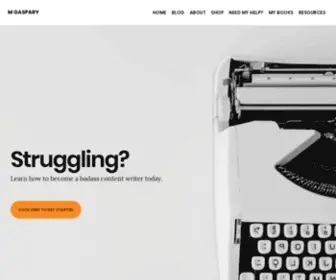 Mgaspary.com(Start Online Web Content Writing for Non) Screenshot