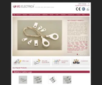 Mgelectrica.com(Battery cable lugs) Screenshot