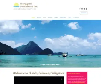 Mgelnido.com(MaryGold Beachfront Inn) Screenshot