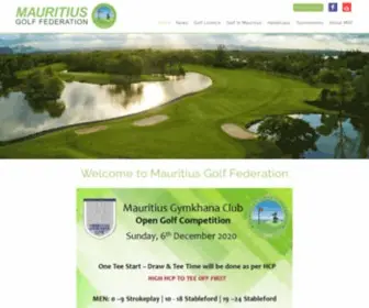 MGF.mu(Mauritius Golf Federation. This portal) Screenshot