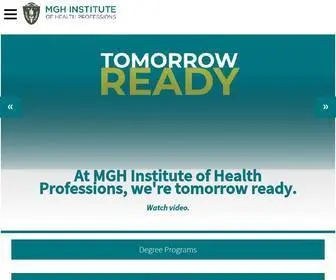 Mghihp.edu(MGH Institute of Health Professions) Screenshot
