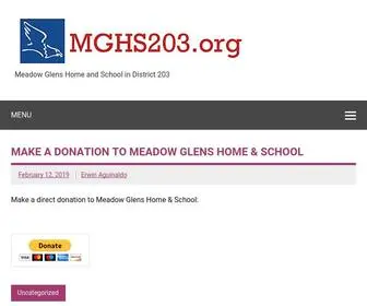 MGHS203.org(Meadow Glens Home and School in District 203) Screenshot