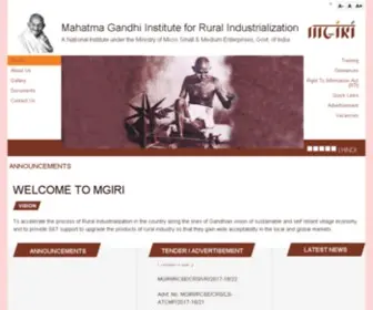 Mgiri.org(Mahatma Gandhi Institute for Rural Industrialization) Screenshot