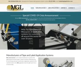 Mglapplicators.com(MGL International) Screenshot
