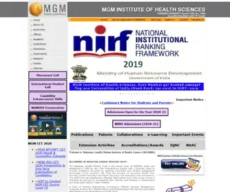 Mgmuhs.com(MGM University of Health Sciences) Screenshot