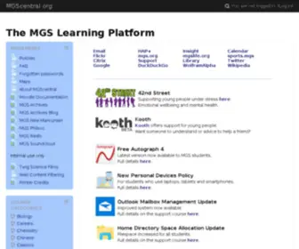 MGscentral.org(The MGS Learning Platform) Screenshot