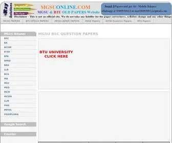 Mgsuonline.com(MGSU Question Papers All Courses All Part) Screenshot