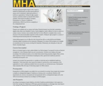 Mha-Online.org(Your Online Guide to Masters in Health Administration Degrees) Screenshot