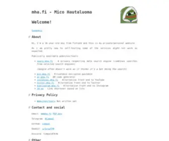 Mha.fi(Mico's Personal Website) Screenshot