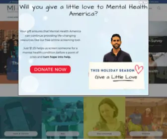 Mhanational.org(Mental Health America) Screenshot