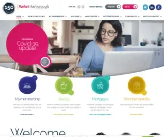 MHBS.co.uk(Savings and mortgages from Market Harborough Building Society) Screenshot