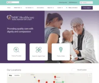 MHchealthcare.org(Quality Healthcare with a Heart) Screenshot