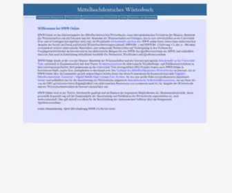 MHDWB-Online.de(Mittelhochdeutsches Wörterbuch) Screenshot