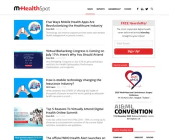 Mhealthspot.com(MHealth and digital health news @ mHealth Spot) Screenshot