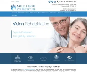 Mhei.com(Mile High Eye Institute) Screenshot