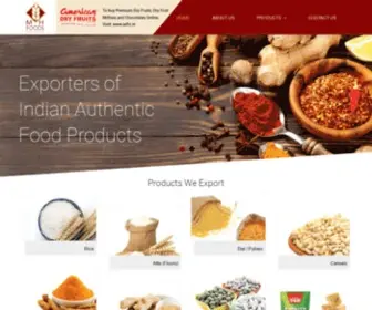 Mhfoods.in(Exporters of Indian Food Products) Screenshot