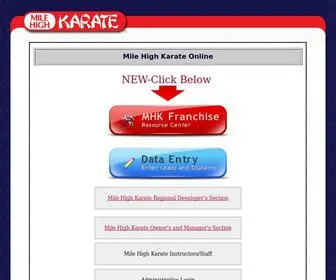 Mhkonline.com(Mile High Karate) Screenshot