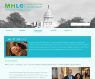 MHLG.org(Mental health and addiction advocates advancing policy) Screenshot