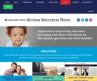 Mhnews-Autism.org(Autism Spectrum News) Screenshot