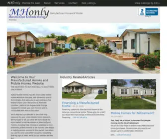 Mhonly.com(Manufactured Homes & Mobile Homes Only) Screenshot