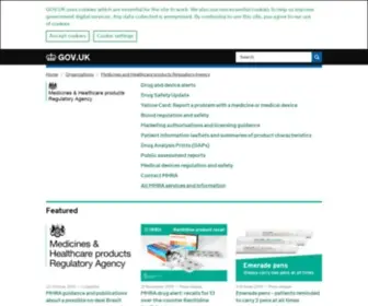 Mhra.gov.uk(Medicines and Healthcare products Regulatory Agency) Screenshot