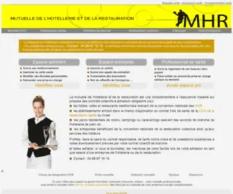 MHR.fr(Choisir une mutuelle HCR avec la Mutuelle de l'hotellerie et de la restauration rapide) Screenshot