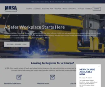 Mhsa.ab.ca(Health and Safety Training Programs Edmonton Calgary & Red Deer) Screenshot