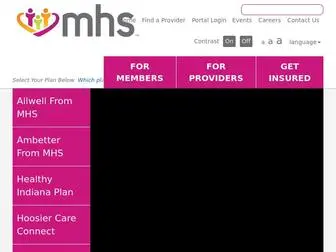 Mhsindiana.com(Indiana Health Insurance Plans) Screenshot