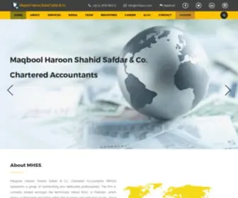 MHSsco.com(Malik Haroon Shahid Safder & Co. firm) Screenshot
