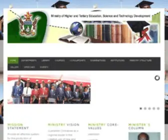 Mhtestd.gov.zw(Ministry of Higher and Tertiary Education) Screenshot