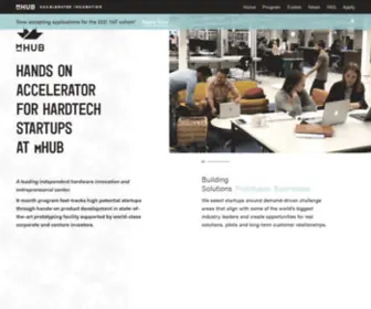 Mhubaccelerator.com(MHUB Accelerated Incubation Hands) Screenshot
