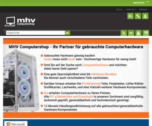 MHvcomputershop.de(Mhv computershop) Screenshot