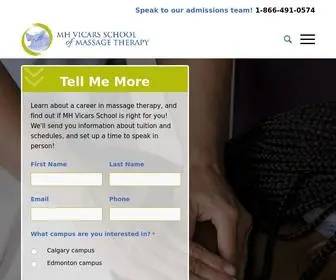 Mhvicarsschool.com(MH Vicars School of Massage Therapy) Screenshot