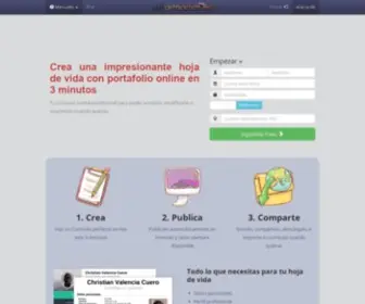 MI-Curriculum.net(Crea tu curriculum vitae online con portafolio en segundos) Screenshot