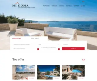 MI-Doma.hr(Find a wide choice of properties for sale in Croatia as well monthly rentals. Property sale Croatia) Screenshot