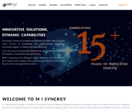 MI-Synergy.com(M I SYNERGY) Screenshot