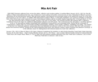 Mia-Artfair.com(Mia Art Fair) Screenshot