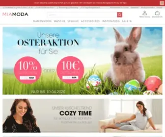 Mia-Moda.de(Mode in großen Größen jetzt einfach bequem online kaufen) Screenshot