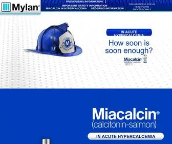 Miacalcin.com(Mylan) Screenshot