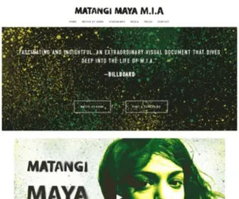 Miadocumentary.com(MATANGI / MAYA / M.I.A by Steve Loveridge) Screenshot