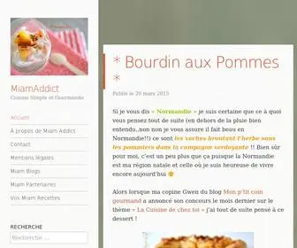 Miamaddict.com(Cuisine Simple et Gourmande) Screenshot