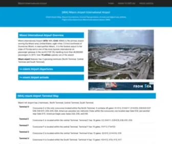 Miami-International-Airport.com((MIA) Miami International Airport) Screenshot